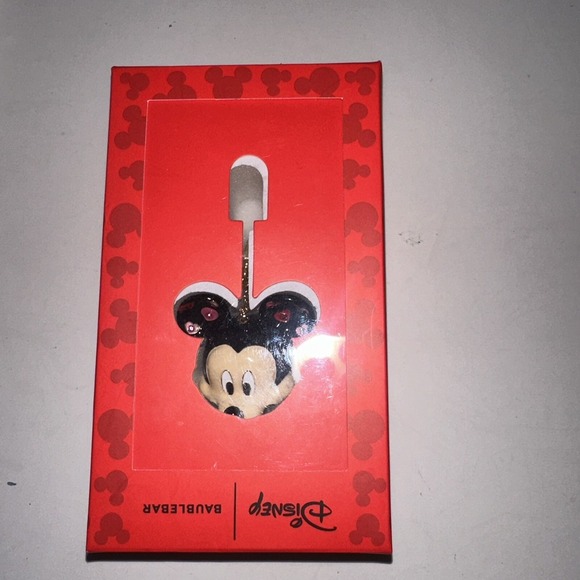 DISNEY x Baublebar Mickey Mouse Bag Charm Key Chain Hearts Rhinestones NEW - Picture 4 of 4